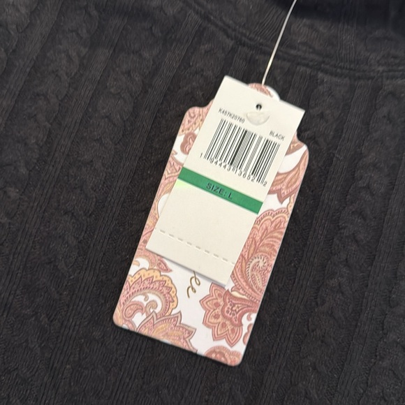 RAQUEL Black RIBBED KNIT PULLOVER - Picture 6 of 7